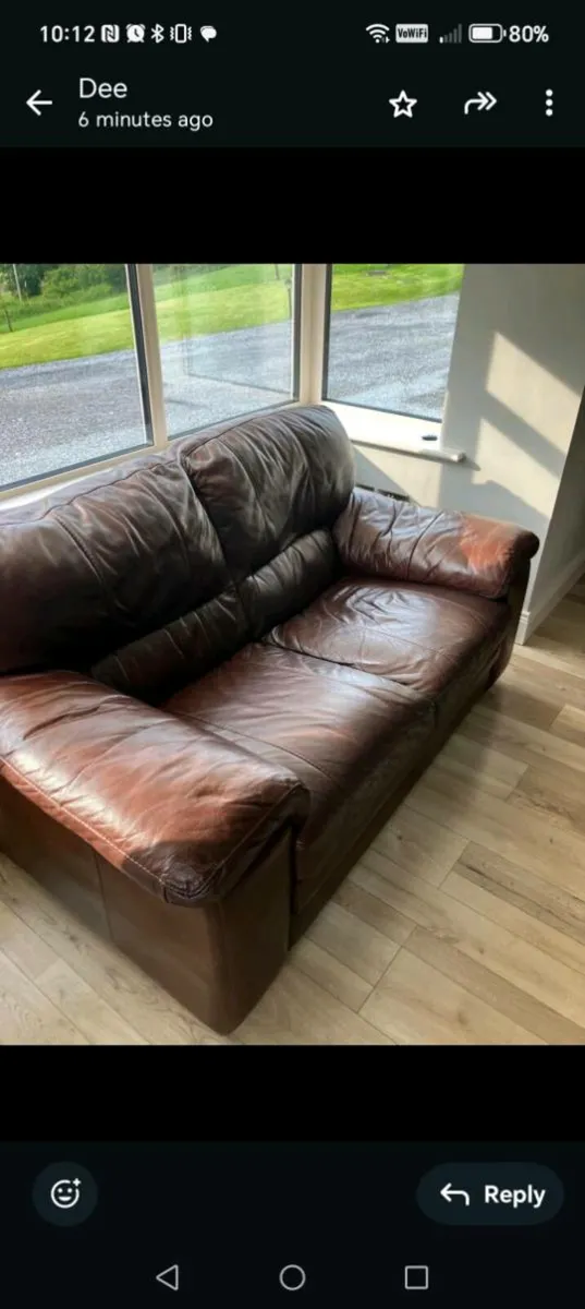 Leather sofas 3 and 2 seaters - Image 3