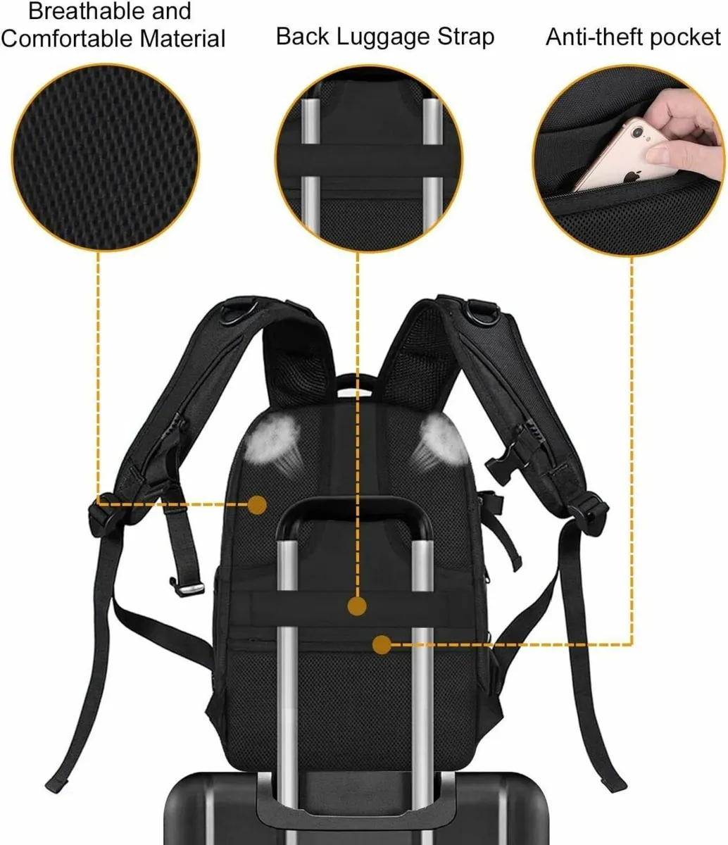 Camera Bag – Waterproof, Tripod & Laptop Slot - Image 4