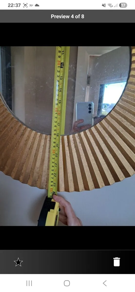 Zara round gold sunburst mirror - Image 4