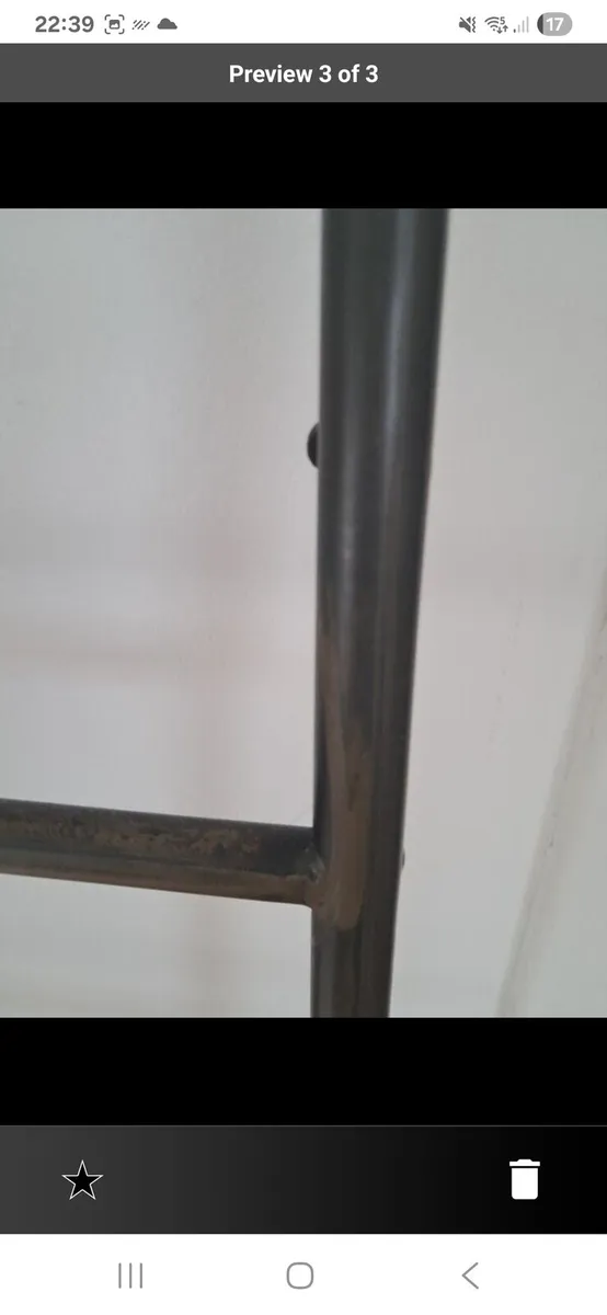 metal industrial look towel rail - Image 2