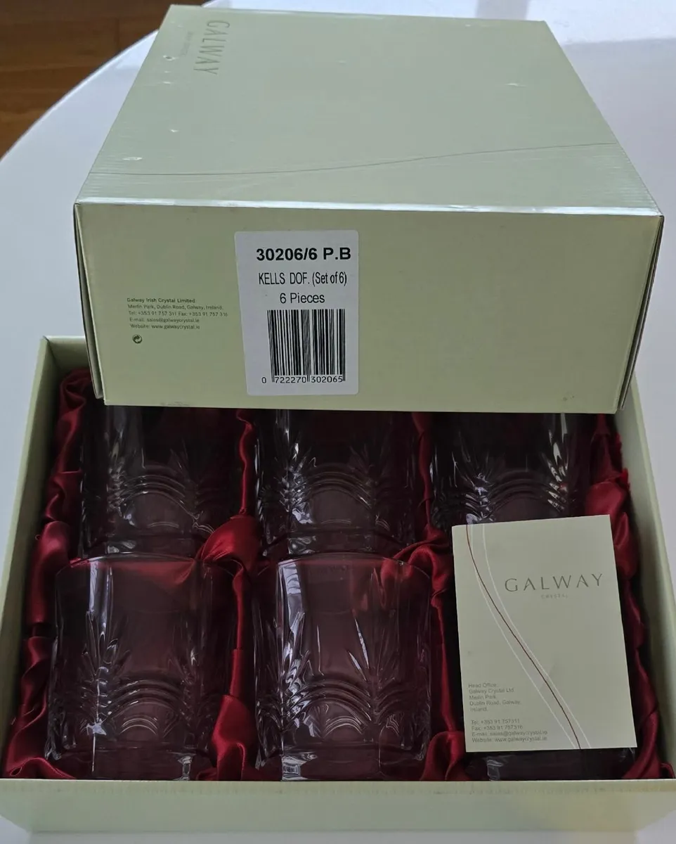Galway Crystal Whiskey Glasses - set of 6 - Image 1