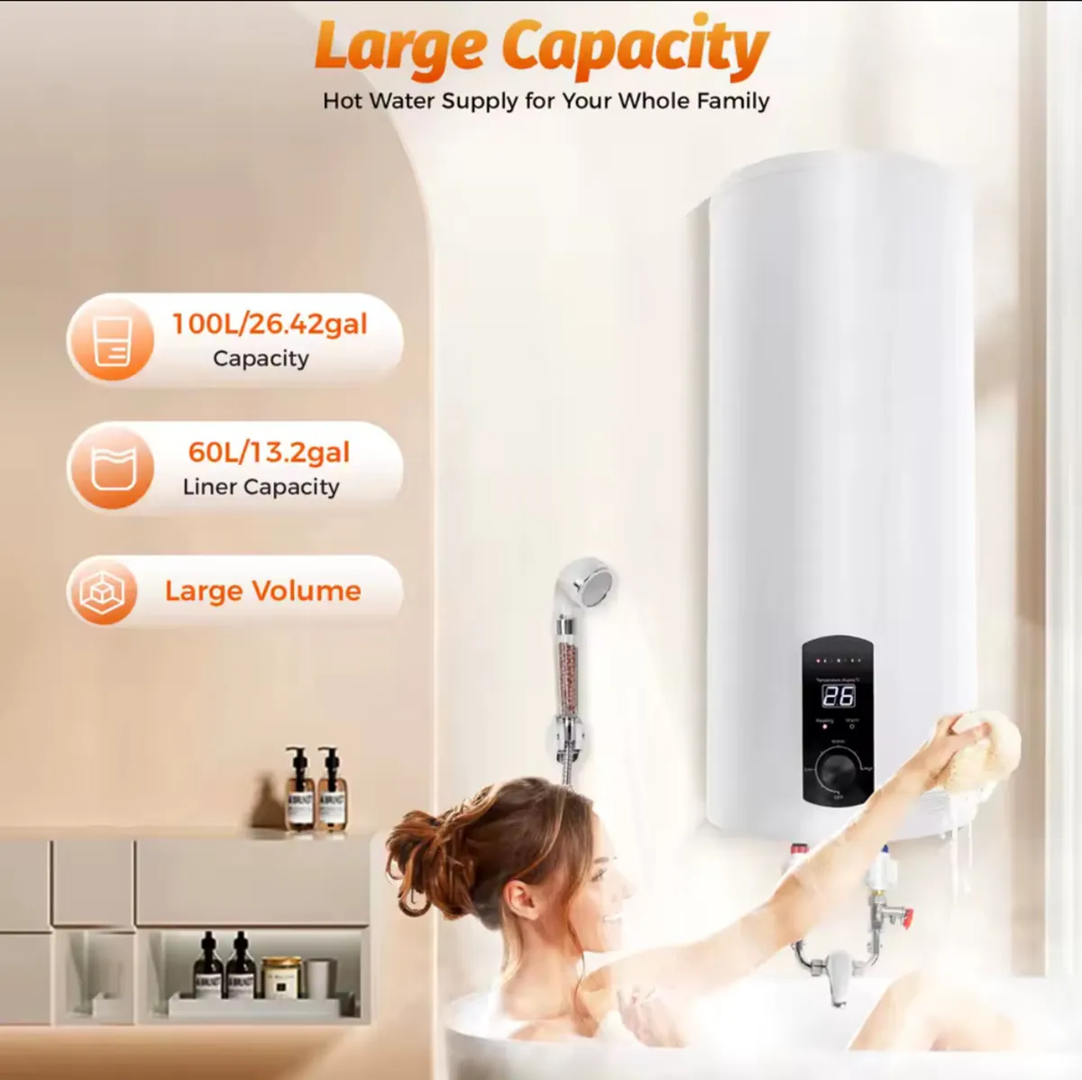 Hot Water Heater 60L Electric Boiler NEW - Image 4