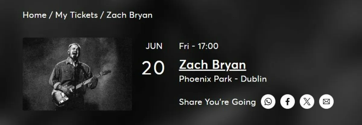 Zach Bryan Concert Tickets Friday