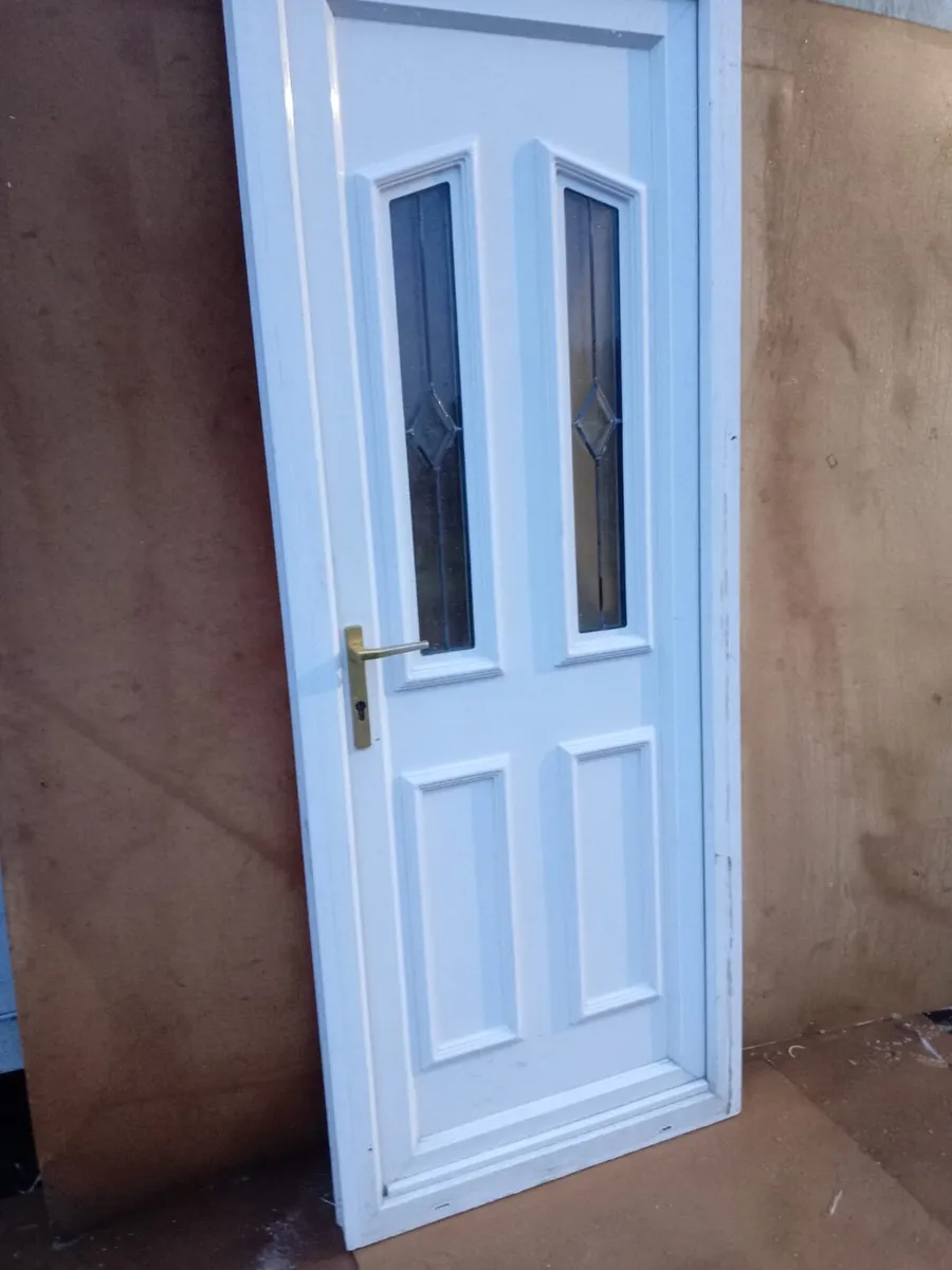 Top Quality PVC Single Door With Design Glass - Image 1