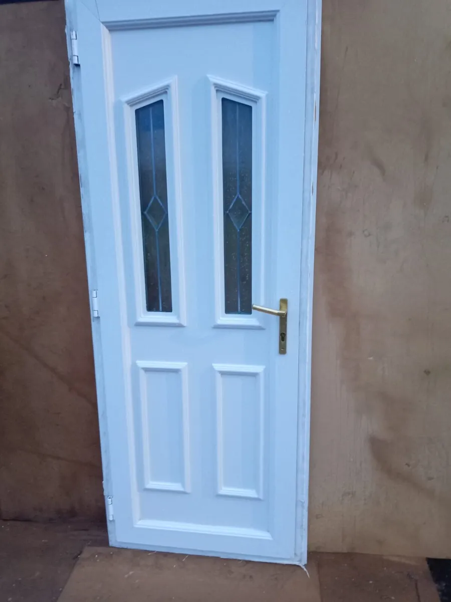 Top Quality PVC Single Door With Design Glass - Image 2