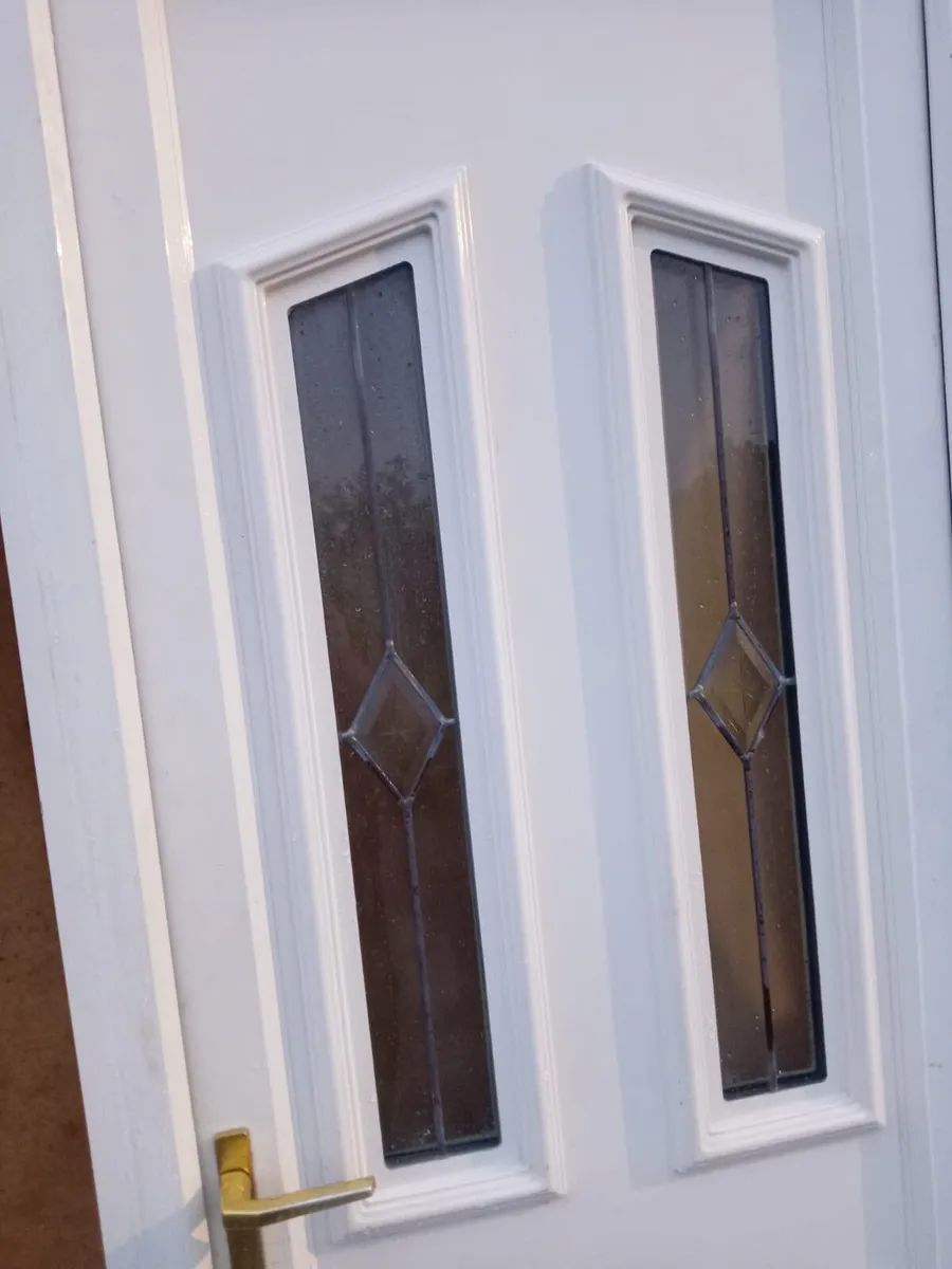 Top Quality PVC Single Door With Design Glass - Image 3