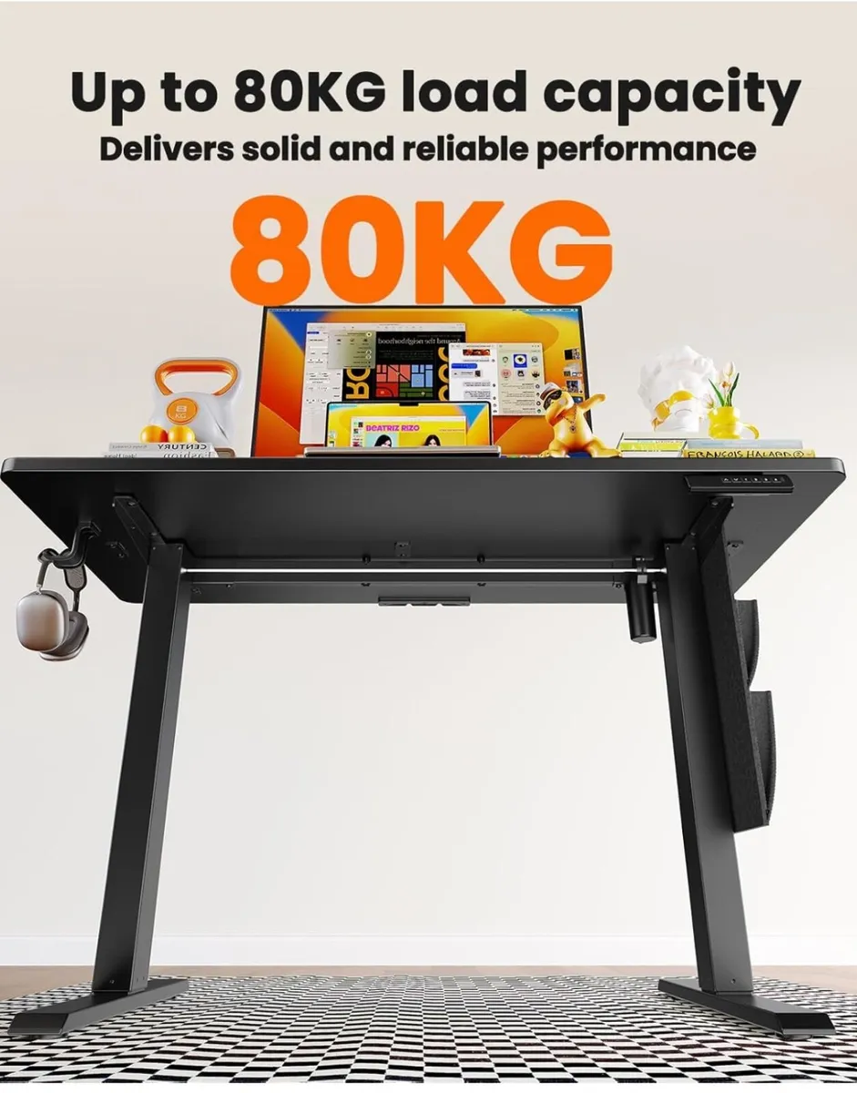 Electric Standing Desk, 100 x 60 cm Height Adjusta - Image 2