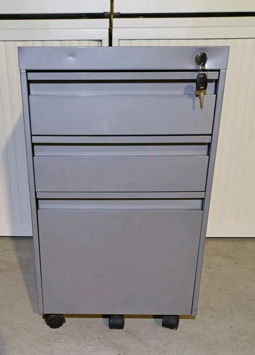 Dark Grey Steel Pedestals Lockers - Image 1