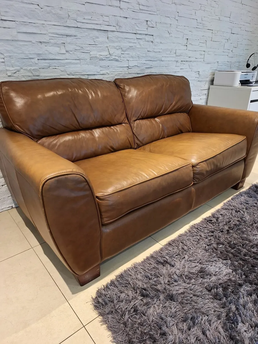 3+2 Leather Sofas - Image 3