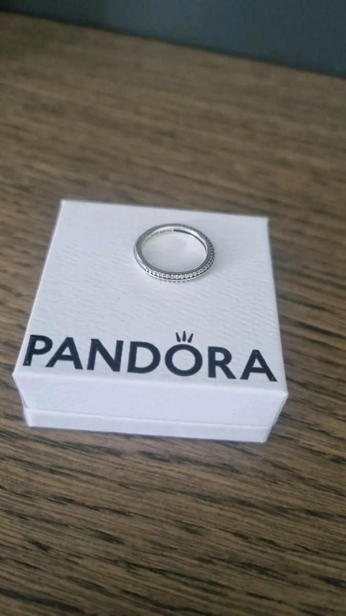 Pandora Silver ME Pavè Ring, Size 44, had very lit - Image 2