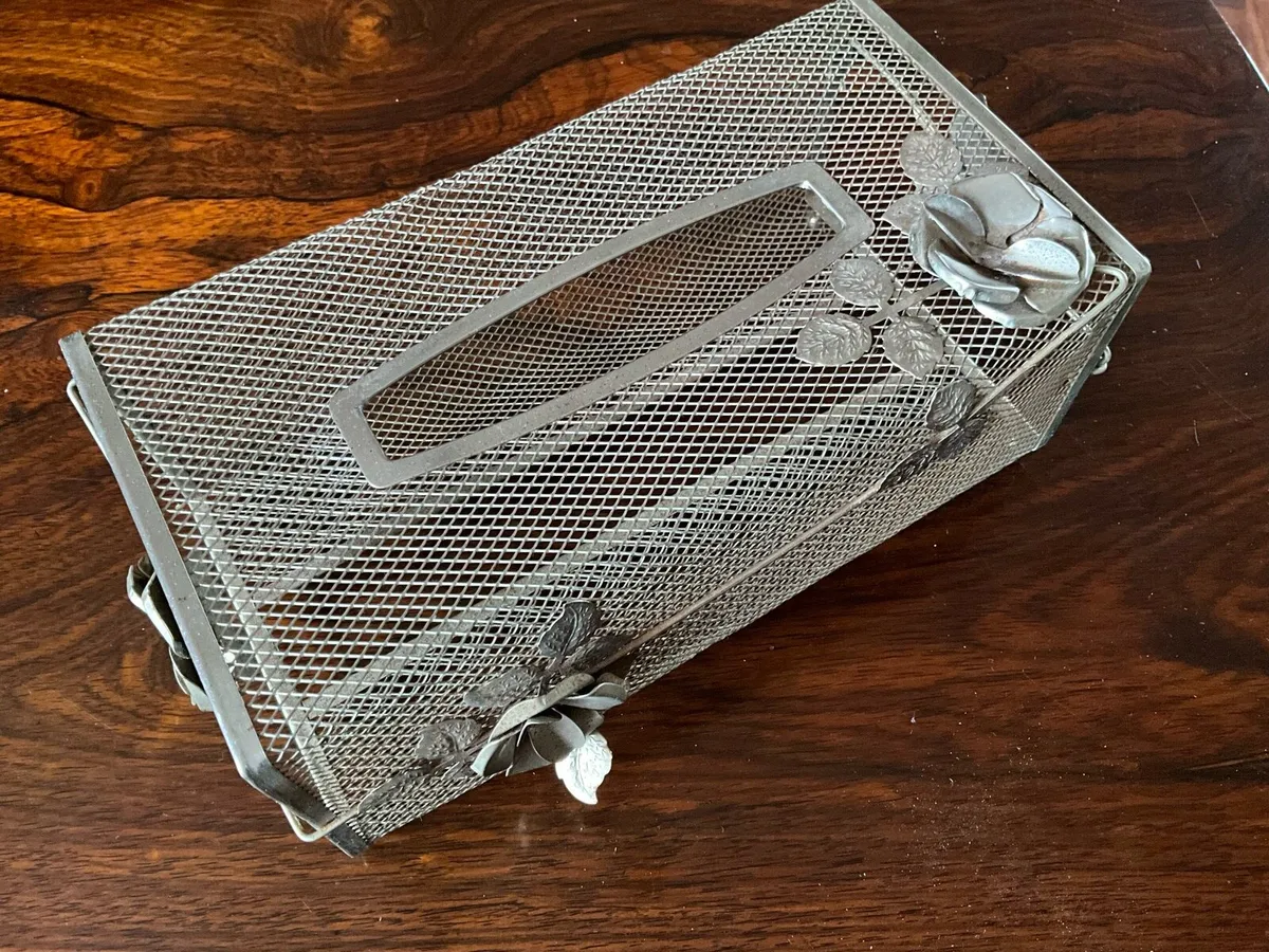 Ornate Metal Tissue Box Holder - Image 2