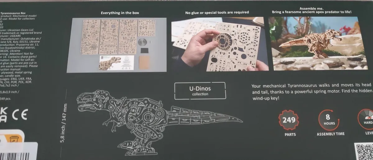 Ugears Tyrannosaurus Rex Mechanical Model - Image 4