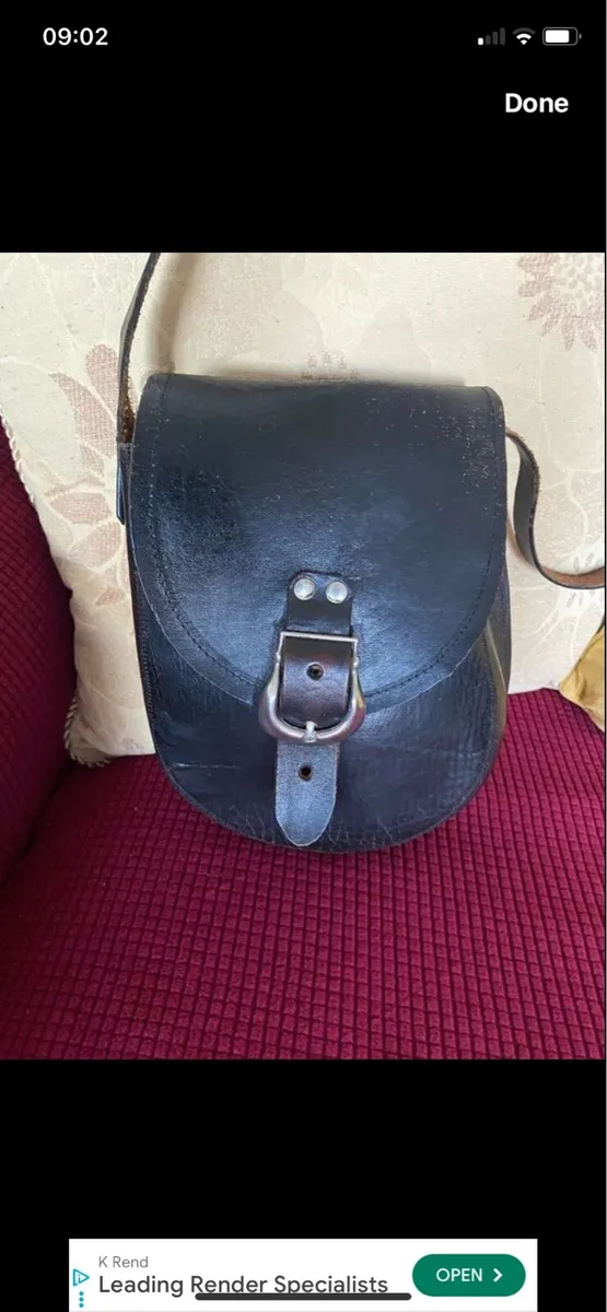 Vintage Leather Shoulder Bag - Image 1