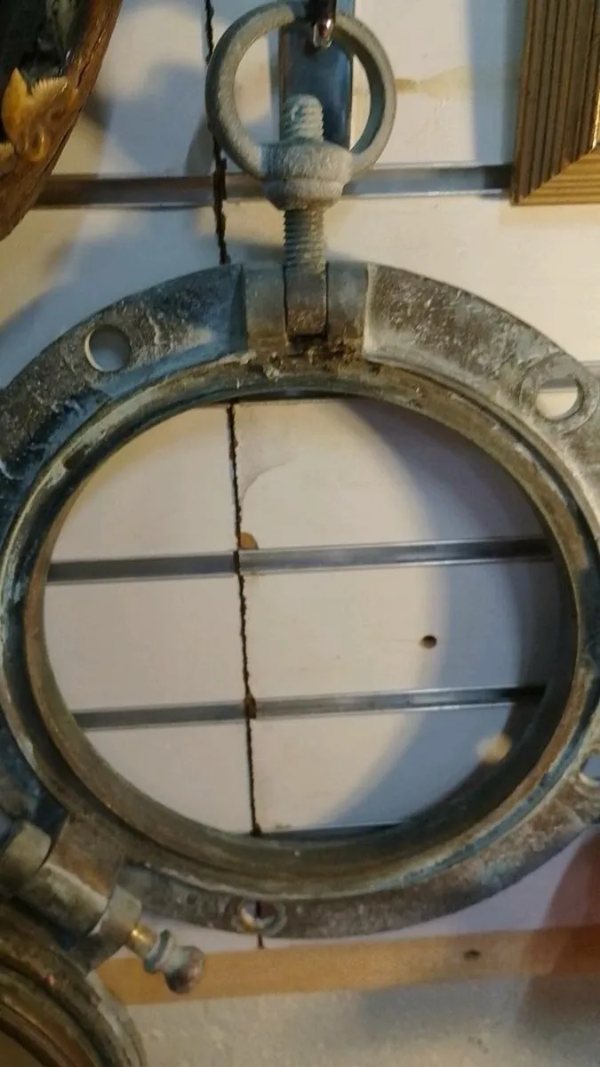 Antique Brass Ships Porthole Window - Image 2