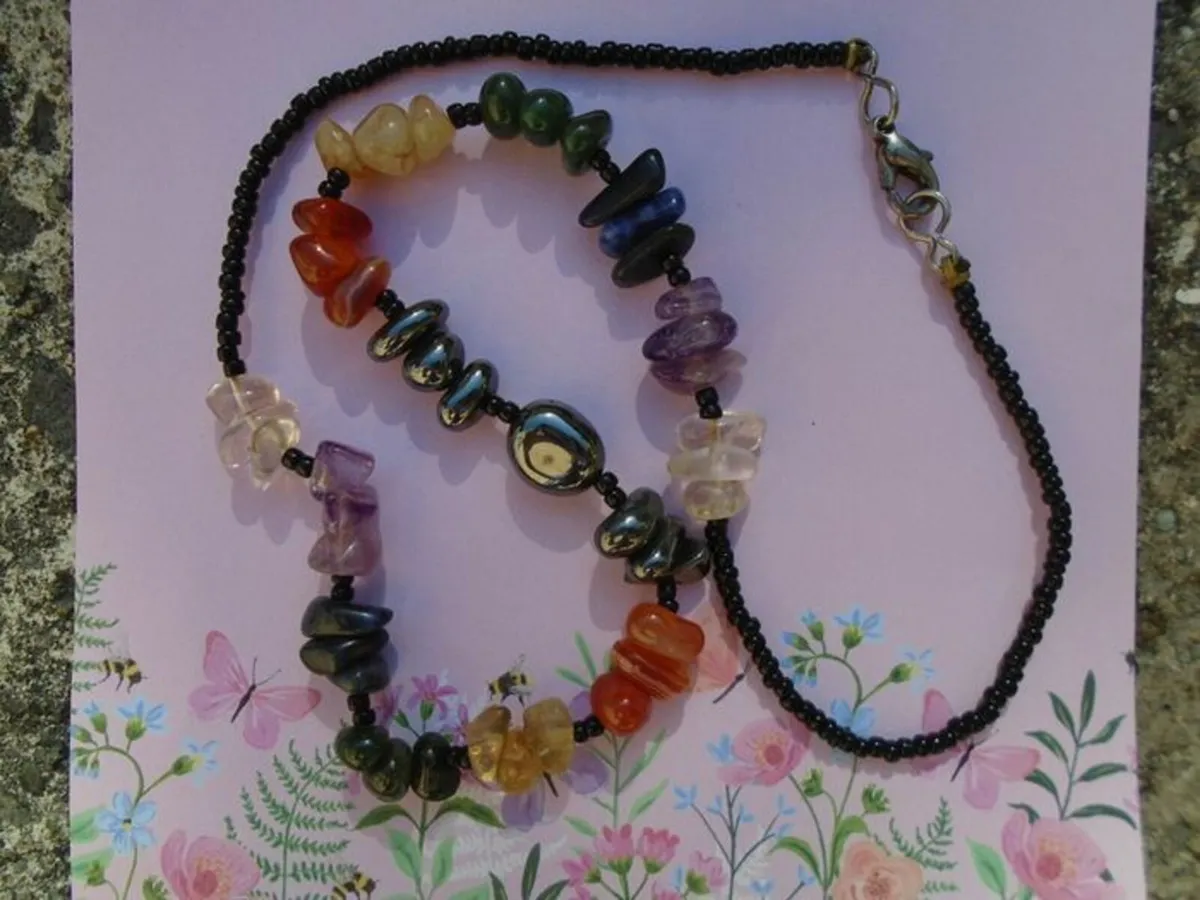 Chakra necklace, Gemstone jewellery, Necklace - Image 2