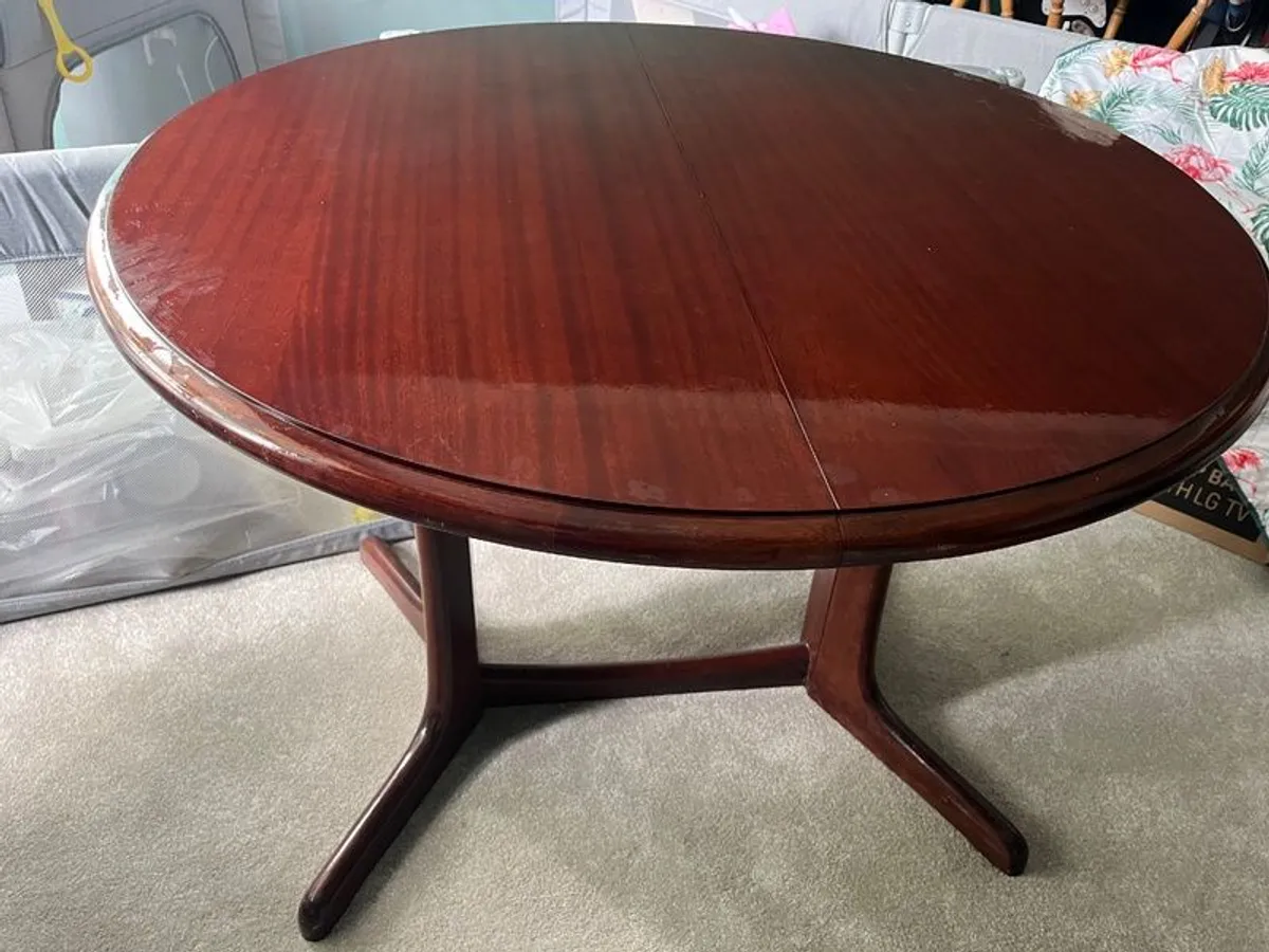Wooden Dining Table and Chairs - Extendable - Image 2