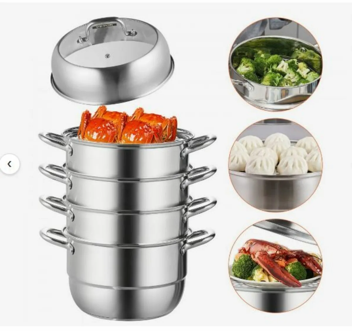 Dumpling Steamer Stainless Steel 5 Titer - Image 1