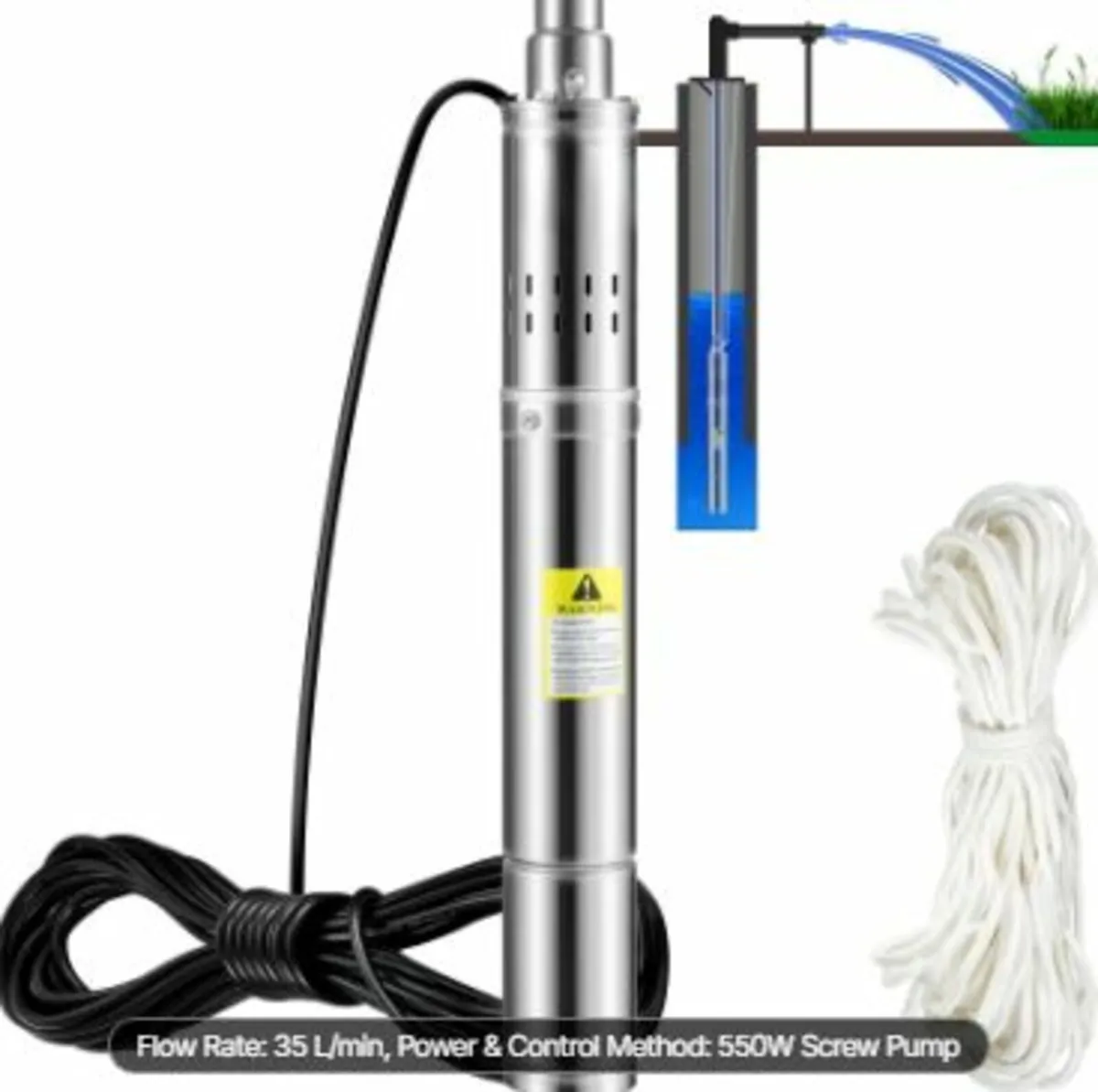 Deep Well Submersible Pump, 550W - Image 1