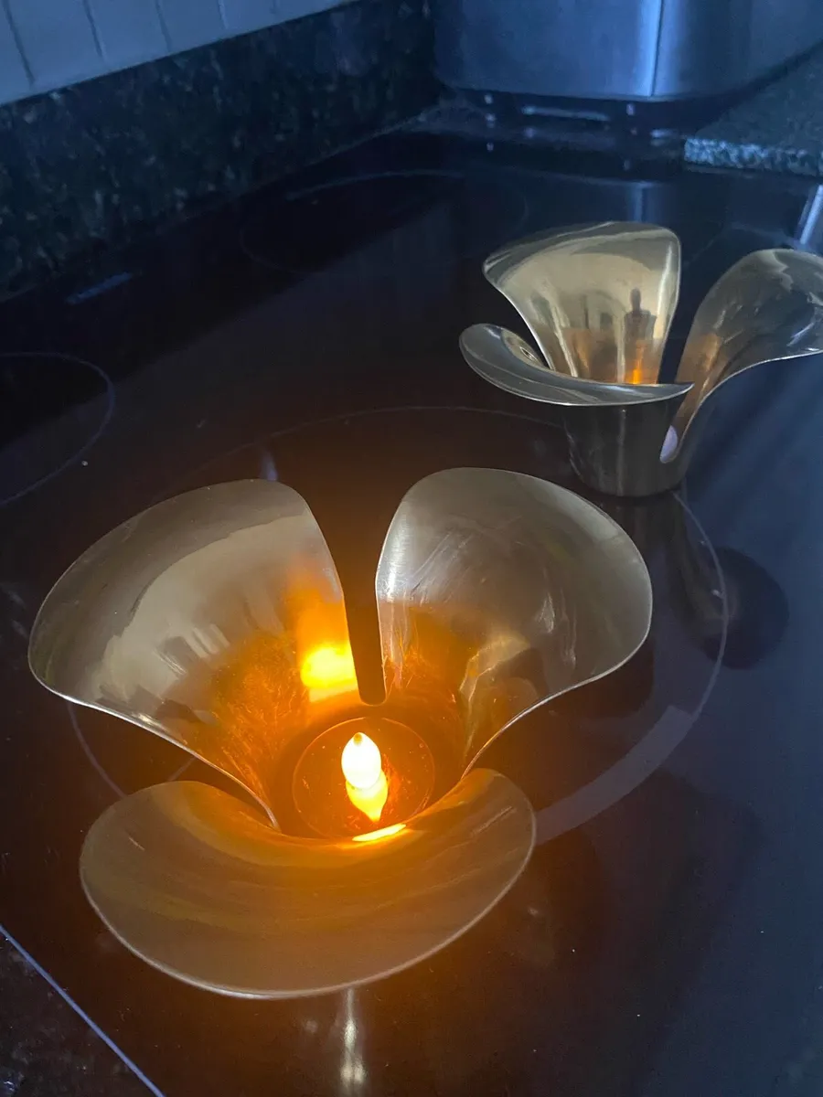 Brass Candleholder Set - Image 4
