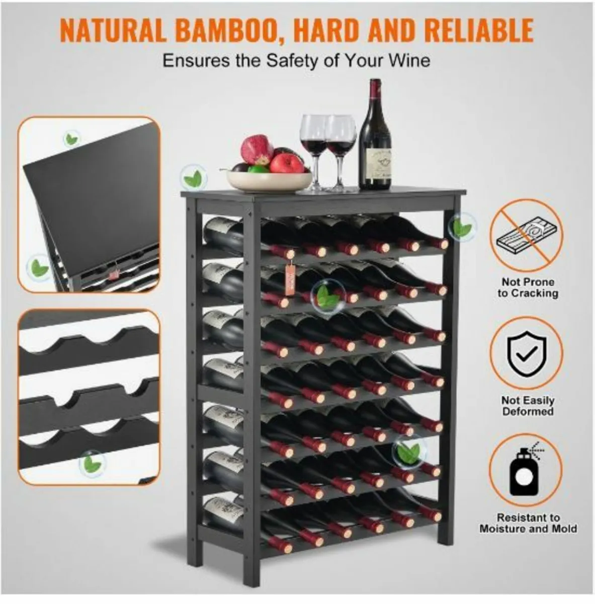 42 Bottle 7-Tier Modular Wine Rack - Image 4