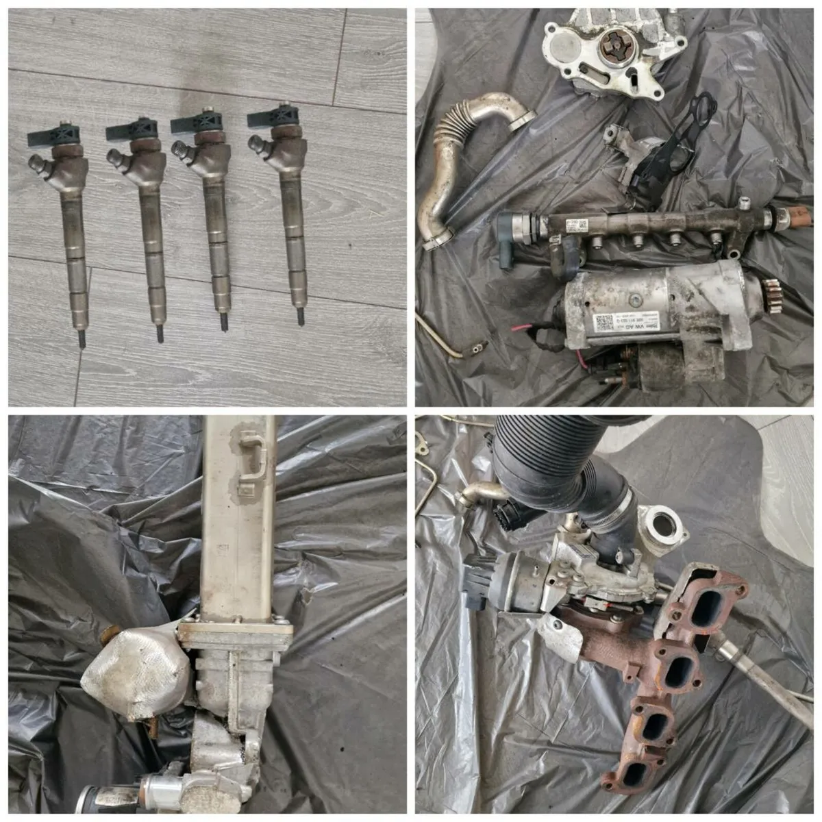 4 injectors 
Turbo 
Egr valve
Egr valve intercoole