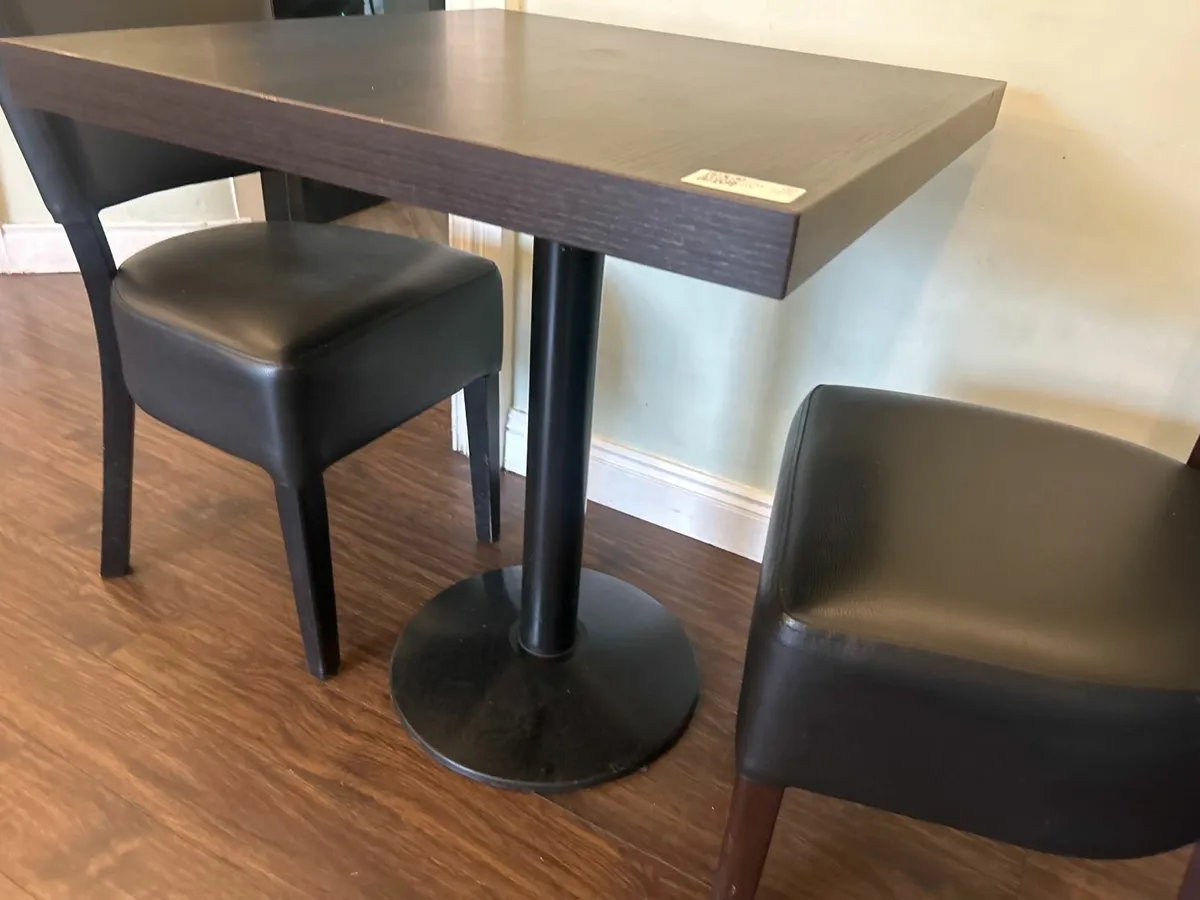 Online Auction Of A Square Table c/w 2 Chairs - Image 1