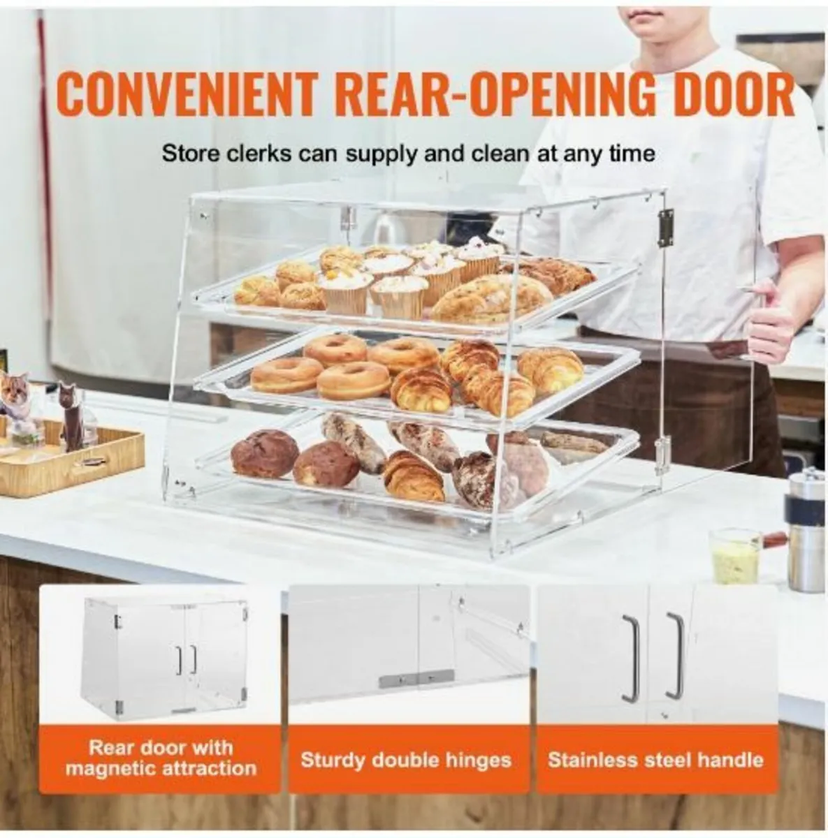 Pastry Display Case, 3-Tier Commercial - Image 4