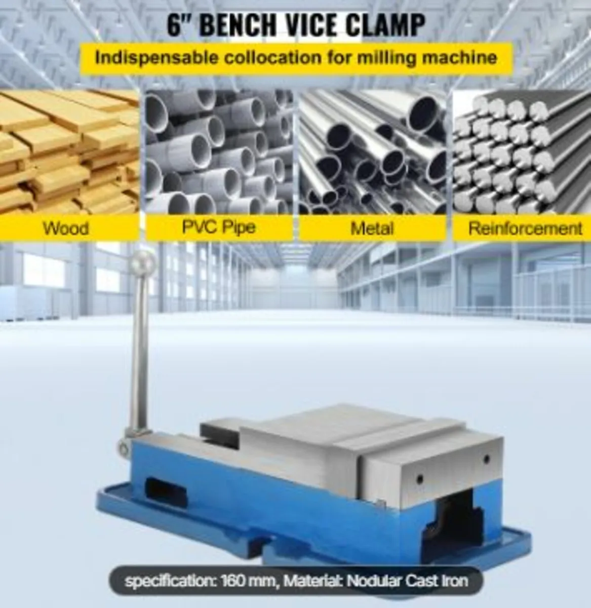 6 Inch Powerful Precise Clamping Vice, - Image 3