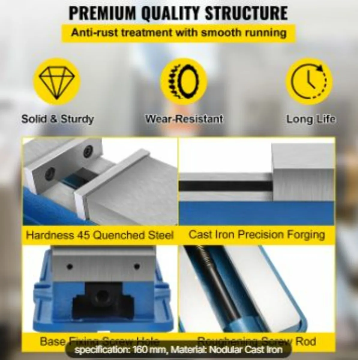 6 Inch Powerful Precise Clamping Vice, - Image 4