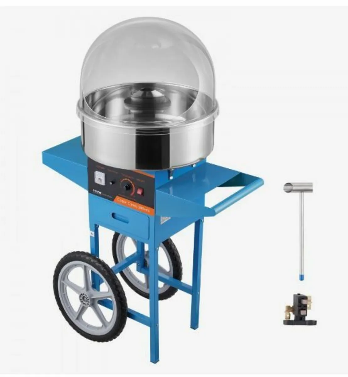 Electric Cotton Candy Machine with Cart, 1000W - Image 1