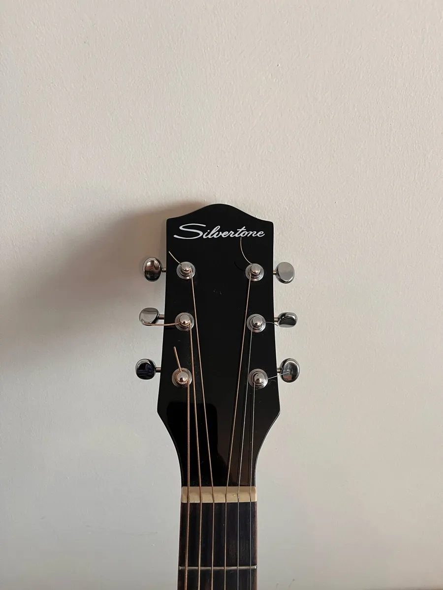 Silvertone Acoustic Guitar - Image 3