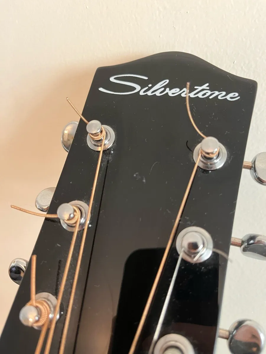 Silvertone Acoustic Guitar - Image 4