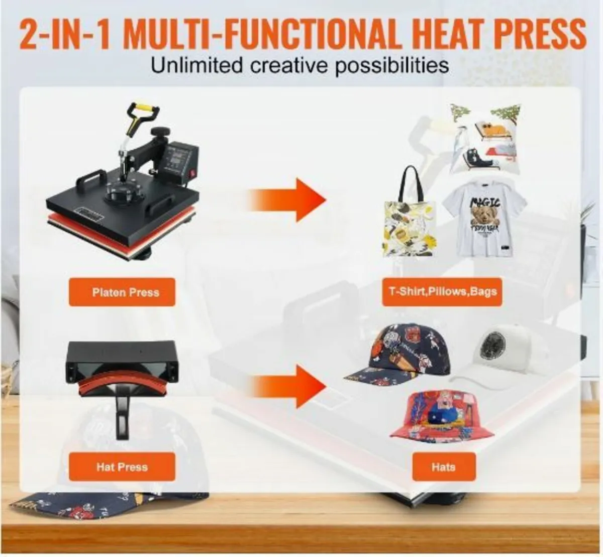Heat Press Machine, 15x15inch / 38x38cm - Image 3