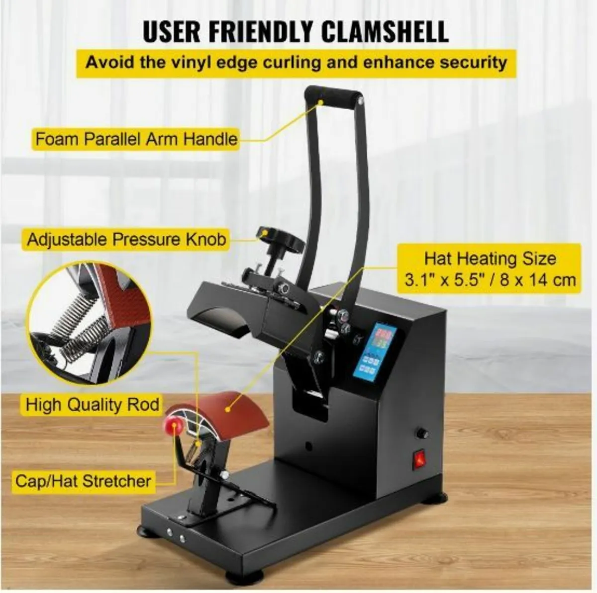 Hat Heat Press 5.5 x 3.5 inch Heat Press Machine - Image 3