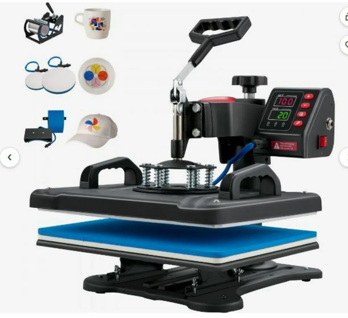 Heat Press, 5 in 1 Heat Press Machine Machine 12x - Image 1