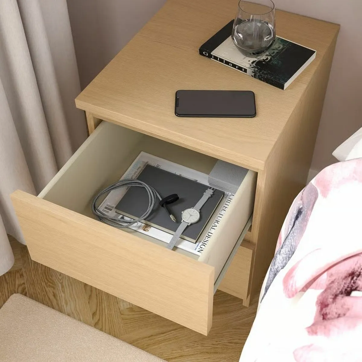 Ikea Malm 6 Drawer Chest & 2 Malm bedside tables - Image 4