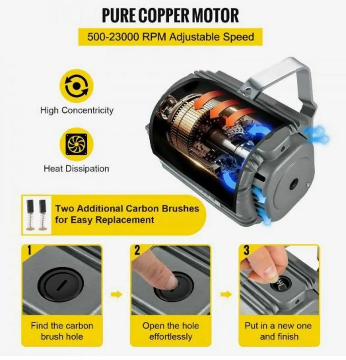 Flex Shaft Grinder 780W Rotary Tool - Image 4