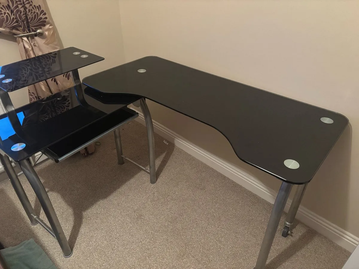 Extendable Black desk for sale - Image 4