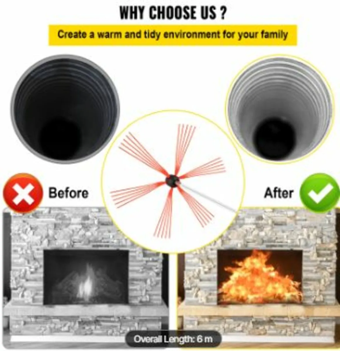 Flexible Chimney Sweep Rods, 20FT Chimney Cleaning - Image 4