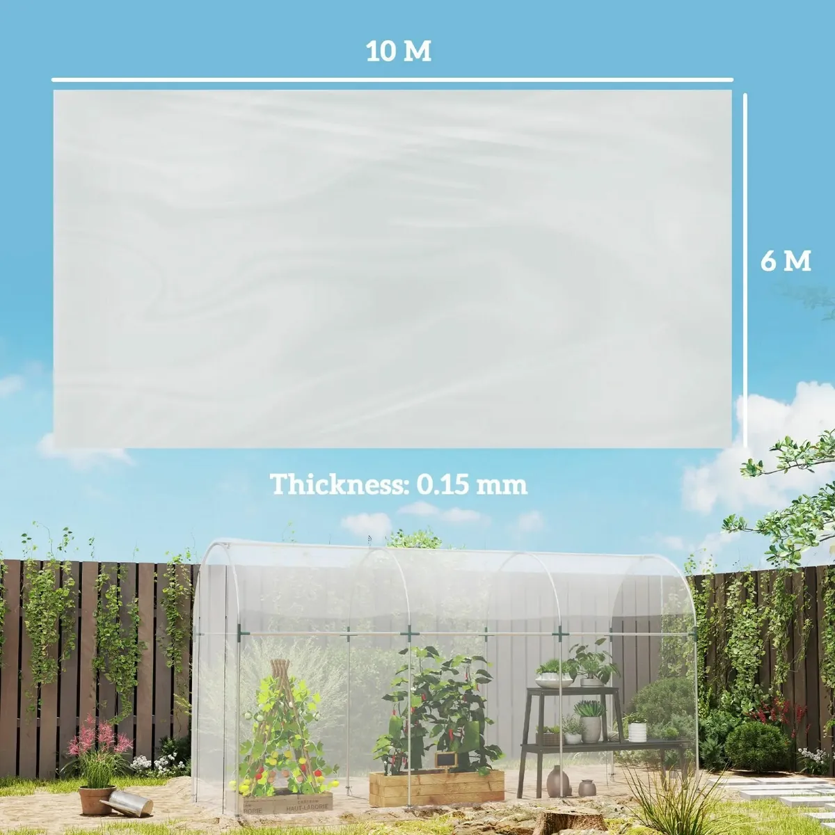 POLYTUNNEL COVER HEAVY DUTY 6M X 10M - Image 2