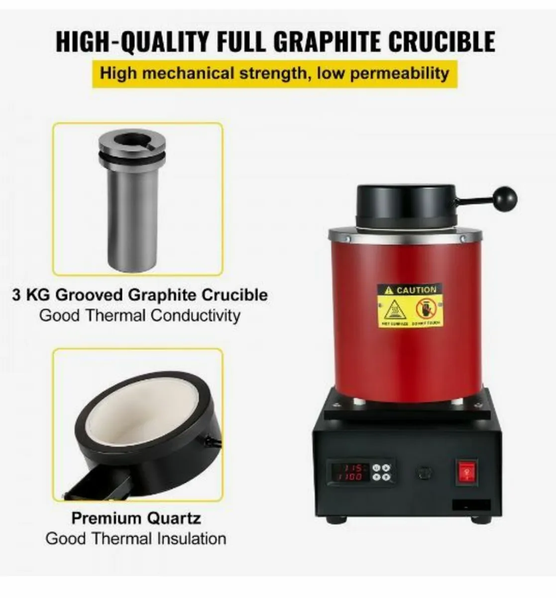 Electric Melting Furnace, 3KG Digital - Image 3