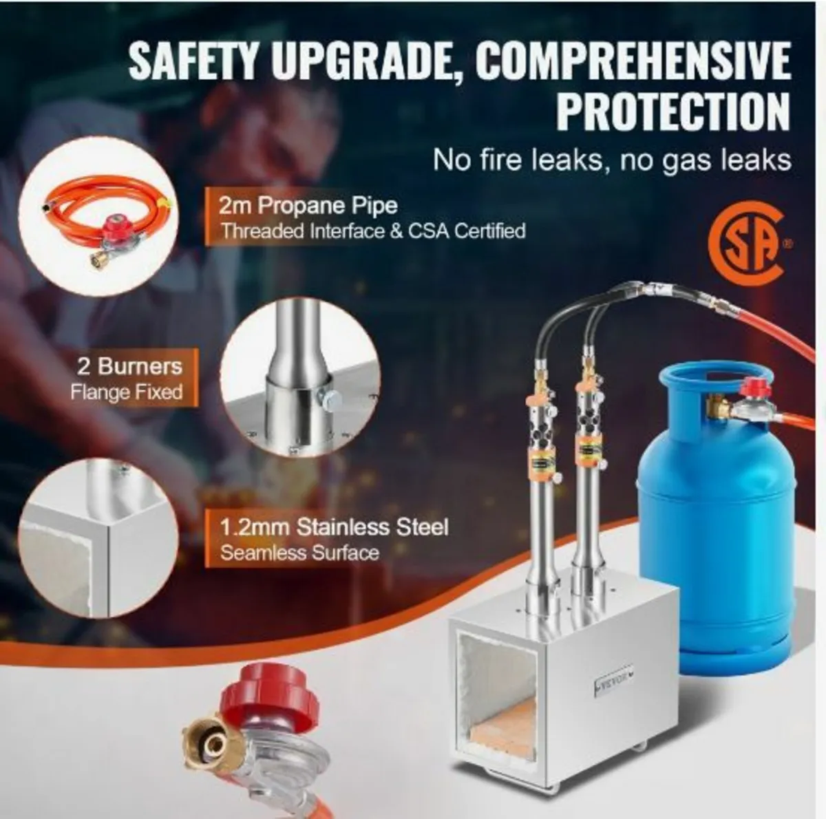 Portable Propane Forge 2 Burner Farrier - Image 4