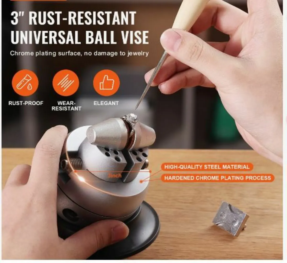Ball Vise, 3" Engraving Setting Tool - Image 2