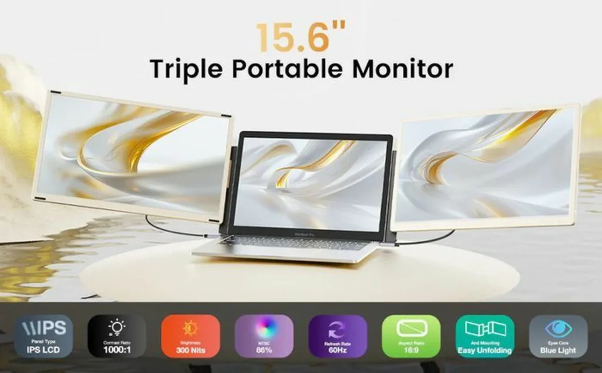Brand New 15.6 Triple Screen Laptop Extender - Image 1