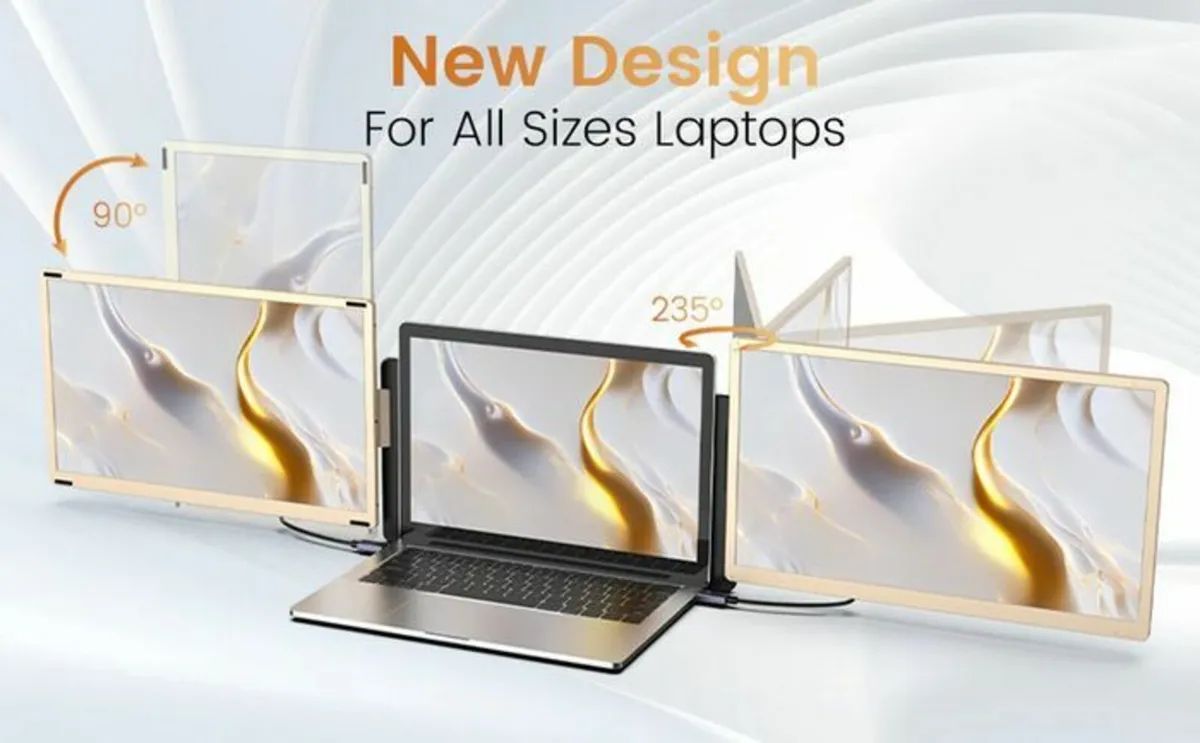 Brand New 15.6 Triple Screen Laptop Extender - Image 3