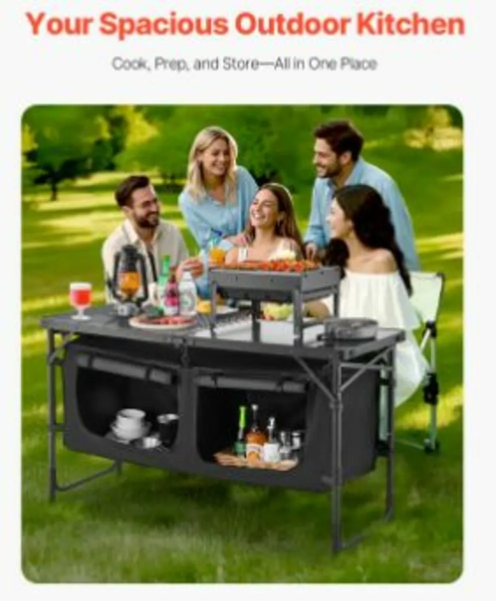 Camping Kitchen Table Folding Portable - Image 3