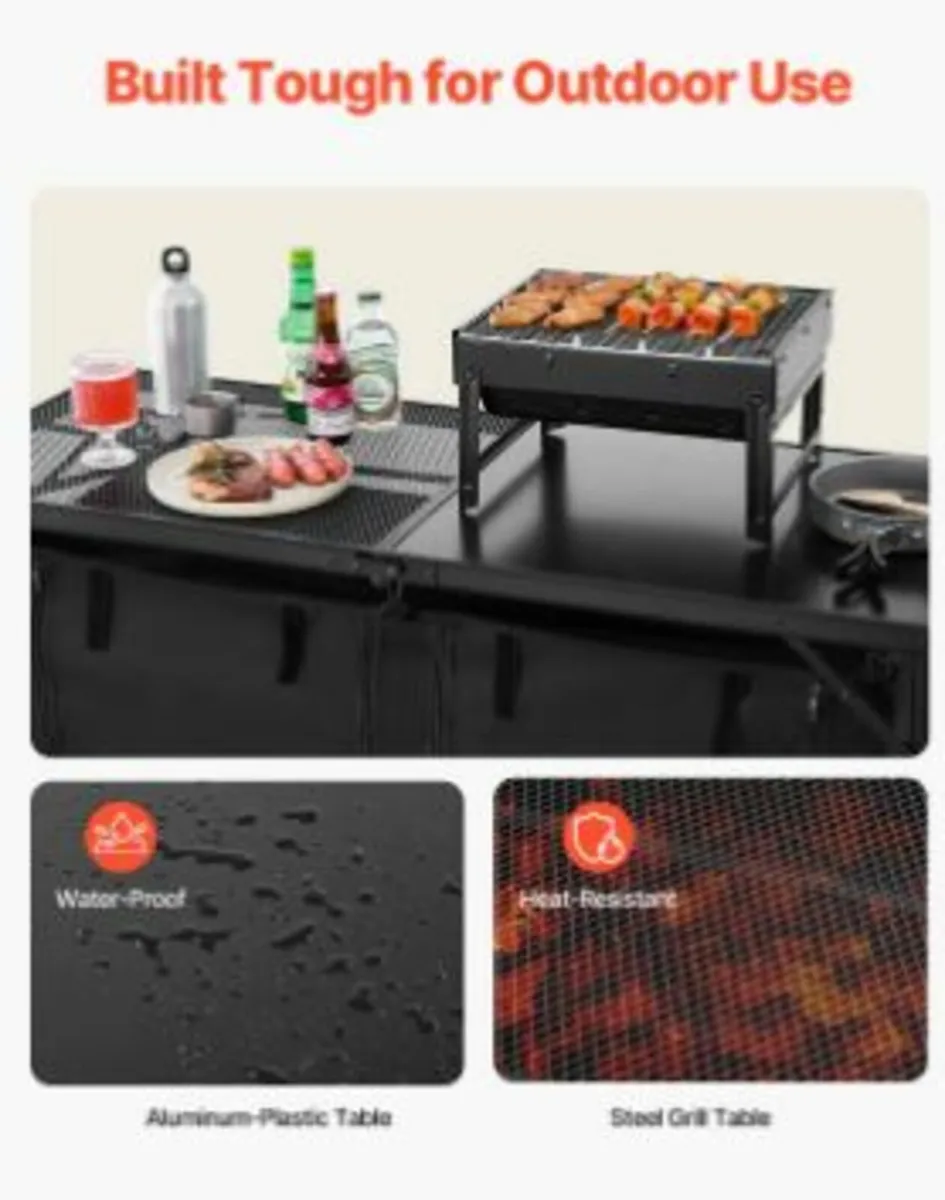 Camping Kitchen Table Folding Portable - Image 4