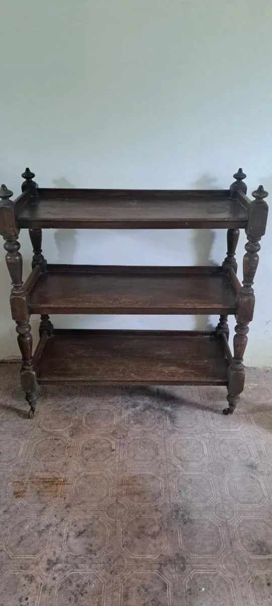 Mahogany dumb waiter - Image 1