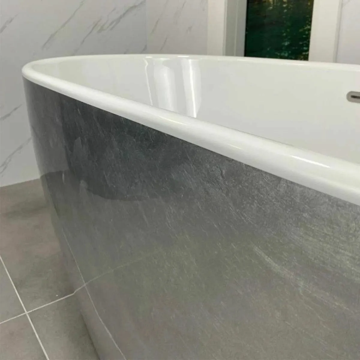 Cannes 1700mm Luxury Freestanding Bath - Silver - Image 3