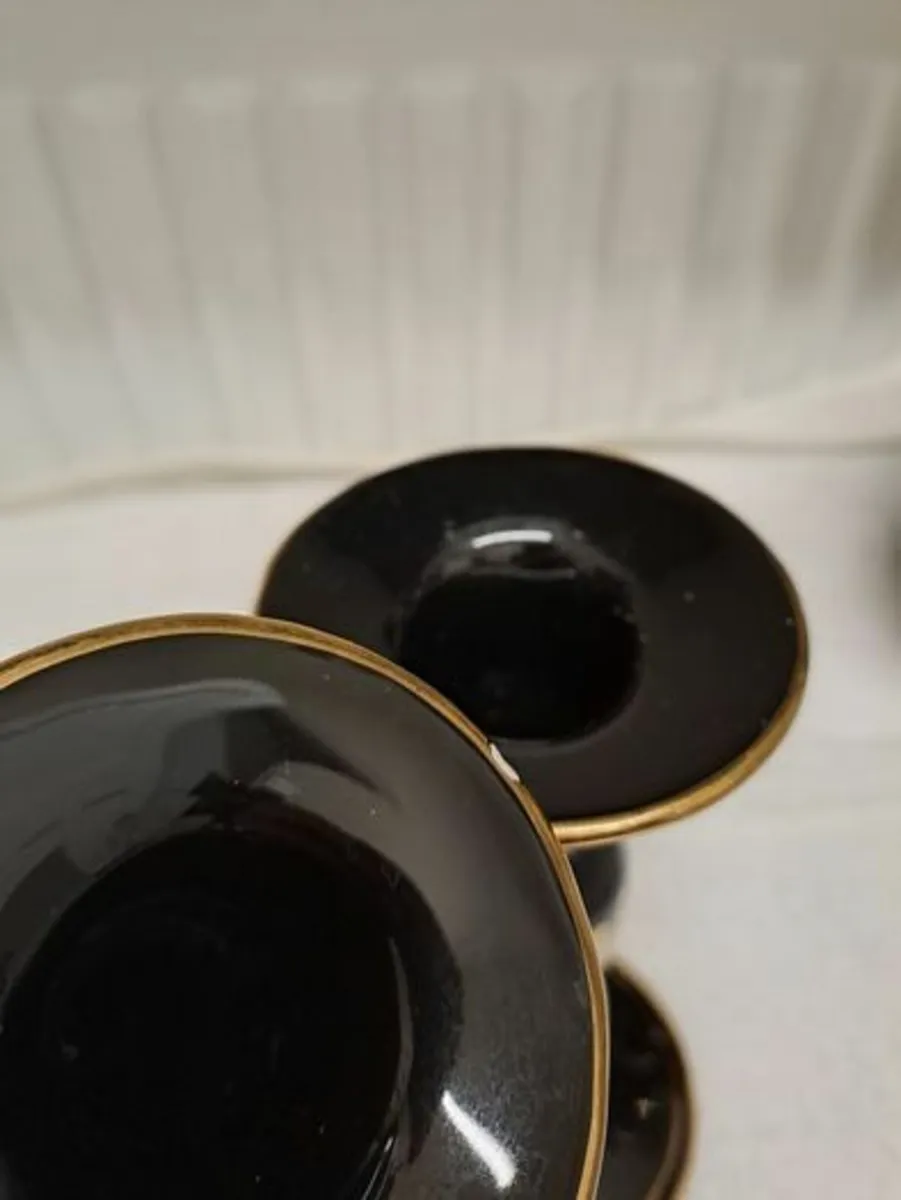 Black and 24 k gold Candle sticks - Image 2